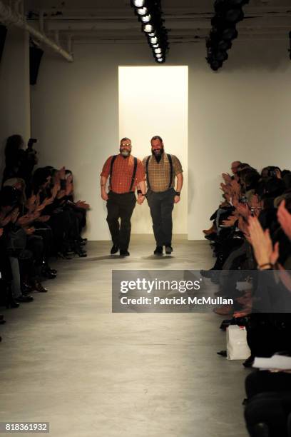 Jeffrey Costello and Robert Tagliapietra attend COSTELLO TAGLIAPIETRA Fall 2010 Collection at Milk Studios on February 12, 2010 in New York City.