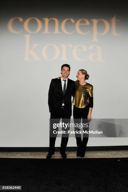 Andrew Freesmeier and Libby Haan attend The CFDA and SOUTH KOREAN GOVERNMENT Launch CONCEPT KOREA at The New York Public Library on February 12, 2010...