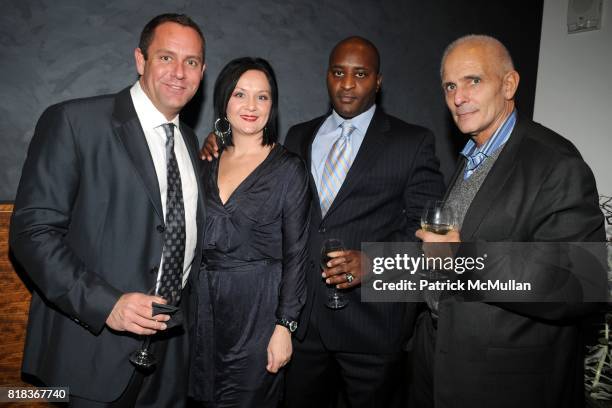 Richard Olsen, Annette Schatz, Lynwood Bibbens and Peter Macri attend MAX AZRIA Fall 2010 Collection Dinner at Shang on February 16, 2010 in New York...