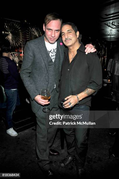 Paul Sevigny and Nur Khan attend The PURPLE Fashion Magazine Dinner at Kenmare on February 14, 2010 in New York City.