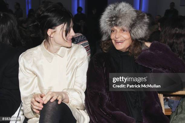 Tabitha Simmons and Diane von Furstenberg attend RODARTE Fall 2010 Collection at Gagosian Gallery on February 16, 2010 in New York City.