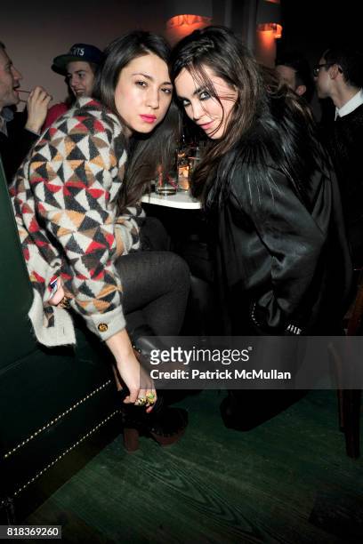 Jenn Brill and Tallulah Harlech attend The PURPLE Fashion Magazine Dinner at Kenmare on February 14, 2010 in New York City.