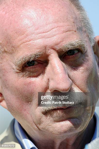 Presenter Werner Hanschlooks on during the Halleluja Cup match between Rot-Weiss Essen and Borussia Dortmund at the Lohrheide stadium on July 6, 2008...