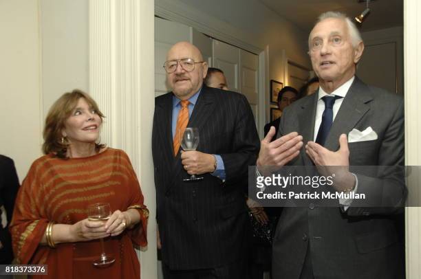 Judy Licht, Jerry Della Femina and Dr. Gerald Imber attend JUDY LICHT and JERRY DELLA FEMINA Host the GENIUS ON THE EDGE Book Party at Private...