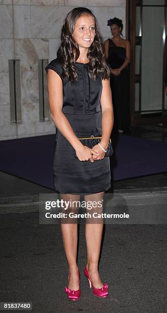 Laura Robson winner of the Wimbledon girls' title, arrives at the 2008 Wimbledon Champions Dinner on July 6, 2008 in London, England.