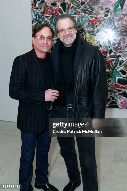Ross Bleckner and Clifford Ross attend Opening Reception For ROSS BLECKNER at Mary Boone Gallery on February 11, 2010 in New York City.