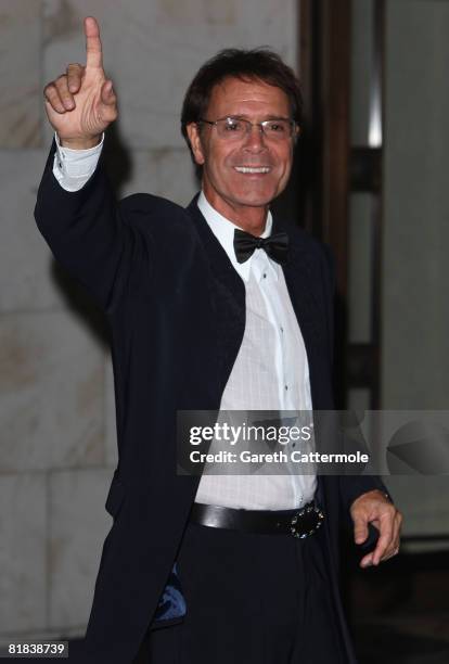 Cliff Richard arrives at the 2008 Wimbledon Champions Dinner on July 6, 2008 in London, England.