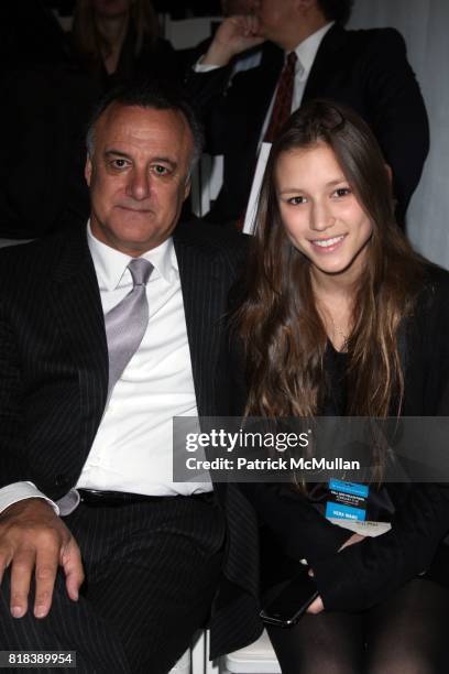 Arthur Becker and Josephine Becker attend VERA WANG Fall 2010 Collection at Bryant Park Tents on February 16, 2010 in New York City.