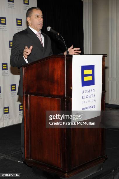 Governor David Patterson attends GREATER NEW YORK HUMAN RIGHTS CAMPAIGN ANNUAL GALA DINNER: "SPEAK THE TRUTH" at Waldorf=Astoria on February 6, 2010...