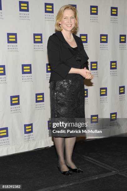 Elizabeth Gillibrand attends GREATER NEW YORK HUMAN RIGHTS CAMPAIGN ANNUAL GALA DINNER: "SPEAK THE TRUTH" at Waldorf=Astoria on February 6, 2010 in...