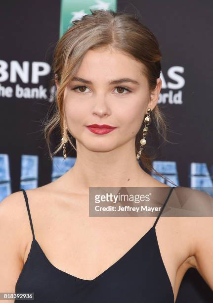 Actress Stefanie Scott arrives at the Premiere Of EuropaCorp And STX Entertainment's 'Valerian And The City Of A Thousand Planets' at TCL Chinese...