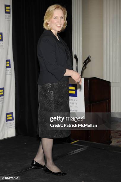 Elizabeth Gillibrand attends GREATER NEW YORK HUMAN RIGHTS CAMPAIGN ANNUAL GALA DINNER: "SPEAK THE TRUTH" at Waldorf=Astoria on February 6, 2010 in...