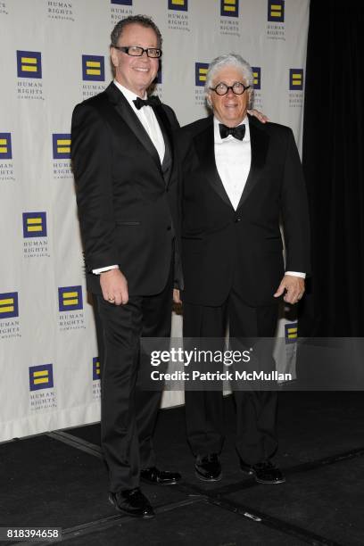 Daniel Pye and Peter Mangone attend GREATER NEW YORK HUMAN RIGHTS CAMPAIGN ANNUAL GALA DINNER: "SPEAK THE TRUTH" at Waldorf=Astoria on February 6,...