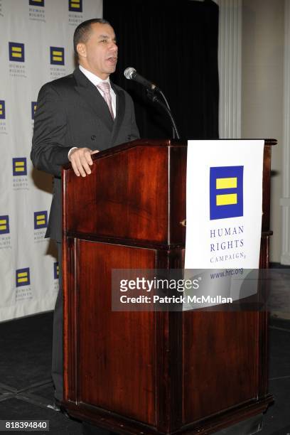 Governor David Paterson attends GREATER NEW YORK HUMAN RIGHTS CAMPAIGN ANNUAL GALA DINNER: "SPEAK THE TRUTH" at Waldorf on February 6, 2010.