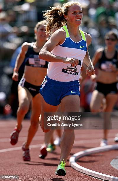 Silver medalist Erin Donohue competes in the women's 1,500 meter final during day eight of the U.S. Track and Field Olympic Trials at Hayward Field...