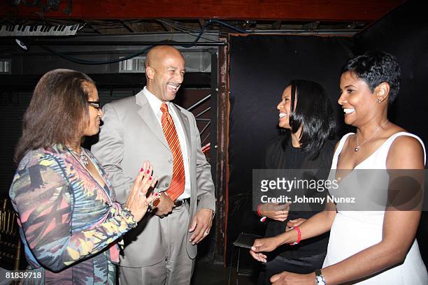 Seletha Smith Nagin, Ray Nagin, Michelle Ebanks and Angela Burt-Murray attend the Mayor's Dinner at Generation Hall on July 3, 2008 in New Orleans.