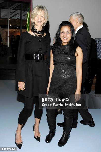 Dana Buchman and Gohar Rajabzadeh attend DVF & Art Ortenberg Celebrate the Liz Claiborne Fashion Scholarship at DVF Studio on February 3, 2010 in New...
