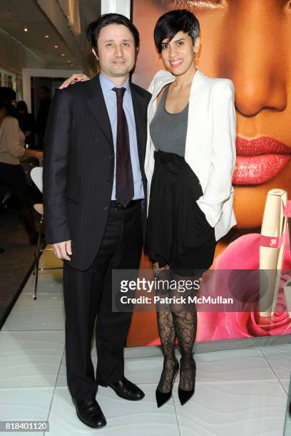 Serge Jureidini and Mimi Valdes attend LANCOME Party to Celebrate LATINA MAGAZINE's March Cover Star ARLENIS SOSA at The Lancome Boutique on February...