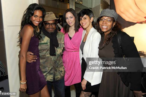 Arlenis Sosa, Marc Baptiste, Kerry Diamond, Mimi Valdes and Renee Garnes attend LANCOME Party to Celebrate LATINA MAGAZINE's March Cover Star ARLENIS...