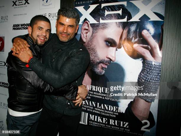 Inoisell Miranda and Mike Ruiz attend XEX MAGAZINE: Issue 2 Release Party at SL on February 7, 2010 in New York.