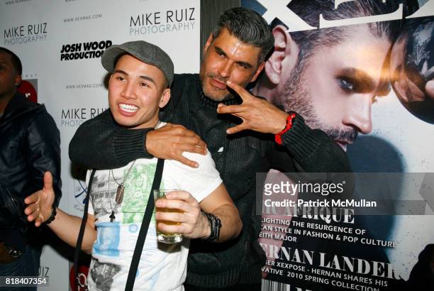 Timmy Thok and Mike Ruiz attend XEX MAGAZINE: Issue 2 Release Party at SL on February 7, 2010 in New York.