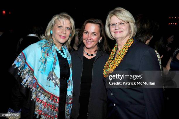 Francine LeFrak, Abby Dix and Geraldine Laybourne attend VITAL VOICES Event at The Bowery Hotel on January 19, 2010 in New York City.