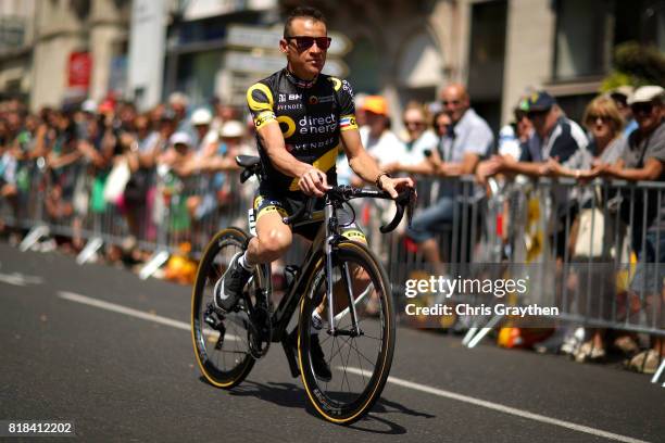 Thomas Voeckler of France riding for Direct Energie rides to the start during stage 16 of the 2017 Le Tour de France, a 165km stage from Le...