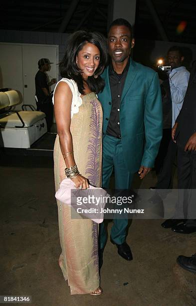 Malaak Compton-Rock and Chris Rock attend the 2008 Essence Music Festival - Day 3 on July 6, 2008 in New Orleans, Louisiana.