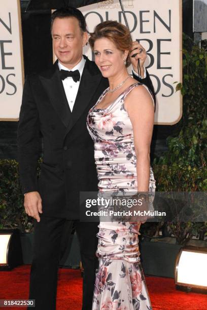 Tom Hanks and Rita Wilson attend 67th Annual Golden Globe Awards at Beverly Hilton Hotel on January 17, 2010 in Beverly Hills, California.