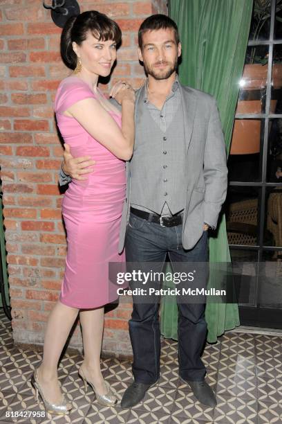 Lucy Lawless and Andy Whitfield attend THE CINEMA SOCIETY with JOHN & AILEEN CROWLEY host the after party for "EXTRAORDINARY MEASURES" at Bowery...