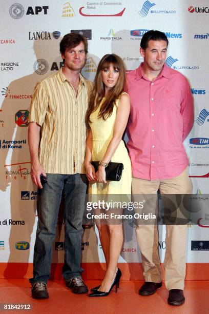 Actors Peter Krause, Natalie Zea and William Baldwin, of the television series 'Dirty Sexy Money', attend a photocall at the Adriano Cinema during...