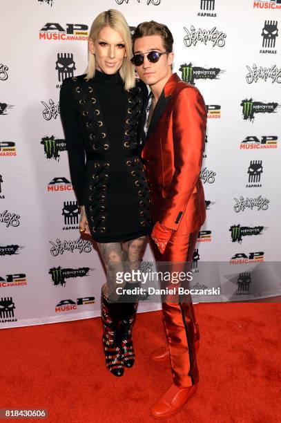 Jeffree Star and Nathan Schwandt attend the 2017 Alternative Press Music Awards at KeyBank State Theatre on July 17, 2017 in Cleveland, Ohio.