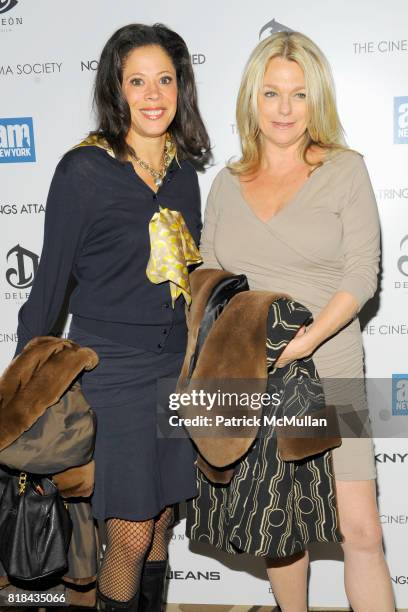 Michelle Paterson and Debbie Bancroft attend THE CINEMA SOCIETY with DKNY JEANS & DELEON Tequila & amNewYork host a screening of "NO STRINGS...