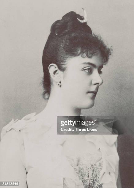 Baroness Mary Vetsera , the mistress of Crown Prince Rudolf of Austria, 1888. Their bodies were discovered in a hunting lodge at Mayerling on 30th...