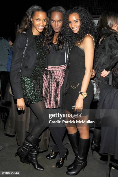 Quina Grant, Jaunel McKenzie and Kamela Forbes attend A Night to Benefit Haiti at Thompson LES on January 20, 2010 in New York City.