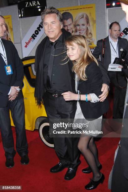 Don Johnson and daughter Atherton Grace Johnson attend WHEN IN ROME World Premiere at El Capitan Theatre on January 27, 2010 in Hollywood, California.