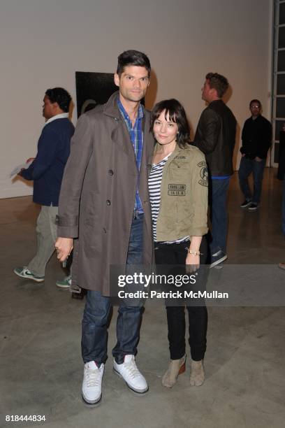 Will McCormack and Natasha Wagner attend Aaron Young Exhibition Opening at Gagosian Gallery on January 15, 2010 in Beverly Hills, California.