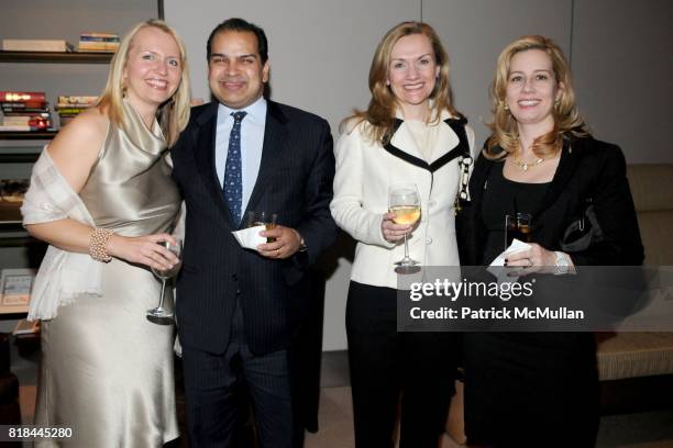 Susan Bednar Long, Arvin Bajaj, Sheila Bajaj and Melina Palmer attend TOCAR Interior Design 10 Year Anniversary Celebration at Core Club on January...