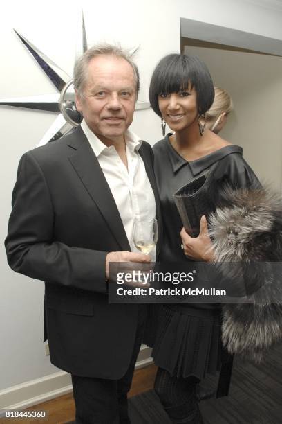 Wolfgang Puck and Gelila Assefa attend NY TIMES STYLE MAGAZINE cocktail party hosted by DOM PERIGNON to celebrate the Golden Globe Awards at Chateau...