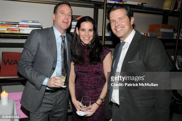 Eric Gartner, Annie Block and David Harris attend TOCAR Interior Design 10 Year Anniversary Celebration at Core Club on January 28, 2010 in New York...