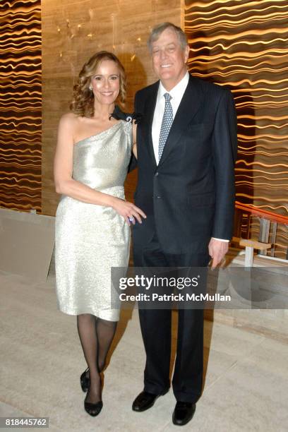 Julia Koch and David Koch attend WITTELSBACH-GRAFF DIAMOND Unveiling - Private Dinner at Smithsonian National Museum of Natural History on January...