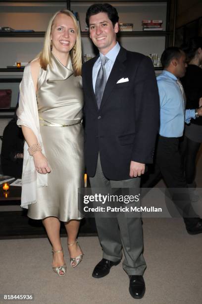 Susan Bednar Long and Chris Bargas attend TOCAR Interior Design 10 Year Anniversary Celebration at Core Club on January 28, 2010 in New York City.