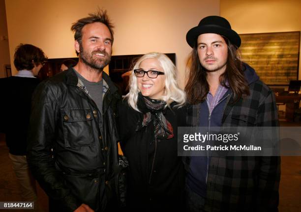 Jeff Bark, Tracy Murphy and Michael Bishop attend ERWIN OLAF Opening Reception at Hasted Hunt Kraeutler on January 28, 2010 in New York.