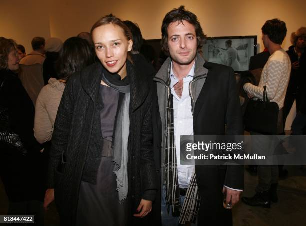 Tatiana Kamneva and Ohad Maiman attend ERWIN OLAF Opening Reception at Hasted Hunt Kraeutler on January 28, 2010 in New York.