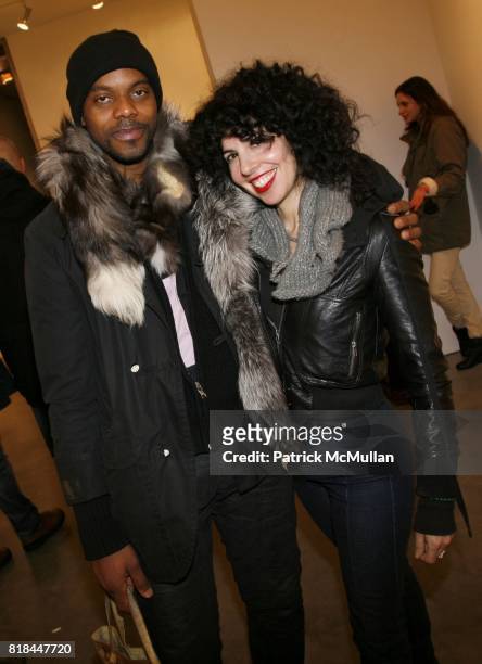 ASANTI aUSTIN and Deborah Altizio attend ERWIN OLAF Opening Reception at Hasted Hunt Kraeutler on January 28, 2010 in New York.