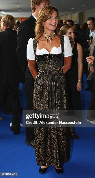 Presenter Katrin Mueller-Hohenstein arrives for the Bavarian Sport Award 2008 at the International Congress Center Munich on July 7, 2008 in Munich,...