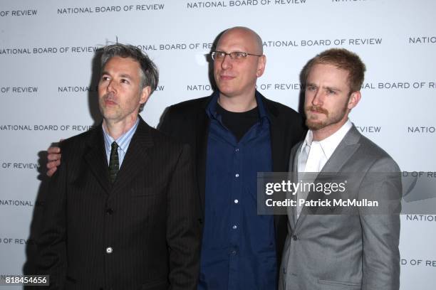 Adam Yauch, Oren Moverman and Ben Foster attend THE NATIONAL BOARD OF REVIEW OF MOTION PICTURES AWARDS GALA at Cipriani 42nd St. On January 12, 2010...