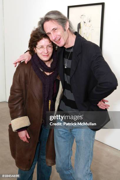 Tracy Lerner and Lenny Kaye attend Reception For PATTI SMITH And STEVEN SEBRING: TONIC Board of Creators at Robert Miller Gallery on January 12, 2010...