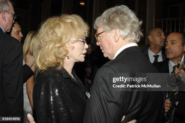 Monique Van Vooren and Dr. Bruce Horten attend DOUGLAS HANNANT and AVENUE Celebrate The New Decade at The Plaza Hotel on January 12, 2010 in New York...