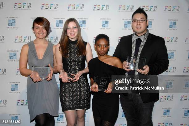 Becca Murrow, Alana Abisdris, Kiara Walker, Michael Lin and FSF Geoffrey Beene National Scholarship Award 5k Winners attend YMA FASHION SCHOLARSHIP...